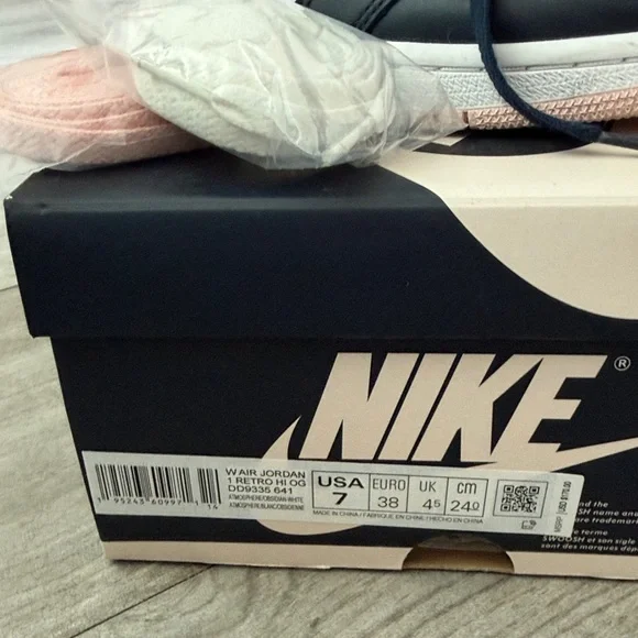 Nike Air Jordan Retro High in Pink and Black Bubble Gum